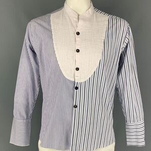 Paul and Shark - Greg Lauren - Dress Shirt - Size XL - Stripped - Blue - White